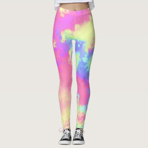 Leggings Effet Peinture arc-en-ciel