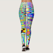 Leggings Effets numériques : conception abstraite multicolo (Dos)