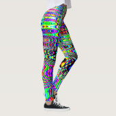 Leggings Effets numériques : conception abstraite multicolo (Droite)