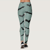 Leggings Éffrayant Black Bats Motif Halloween (Dos)