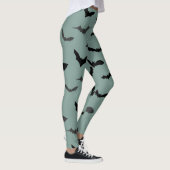 Leggings Éffrayant Black Bats Motif Halloween (Droite)