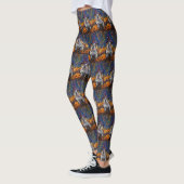 Leggings Éffrayant Bulldog Halloween sorcière et Citrouille (Gauche)