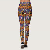 Leggings Éffrayant Golden Retriever Halloween sorcier Citro (Dos)