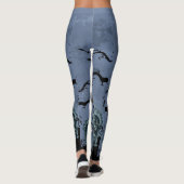 Leggings Éffrayant Halloween Bars Fool Lune (Dos)