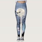 Leggings Éffrayant Halloween Bars Fool Lune (Devant)