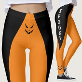 Leggings Éffrayant Jack-o'-lantern Citrouille Orange Hallow