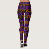 Leggings Éffrayant orange et violet (Dos)