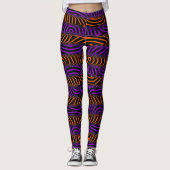 Leggings Éffrayant orange et violet (Devant)