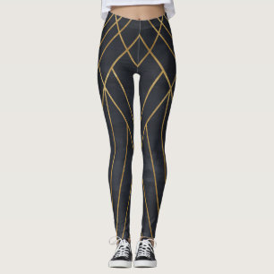 Leggings Elégance Art Déco : Glamour géométrique