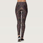 Leggings Élégance Art Déco Noir Or (Dos)
