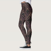 Leggings Élégance Art Déco Noir Or (Gauche)