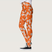 Leggings Élégance asiatique : Rouge Floral sans fil impress (Gauche)