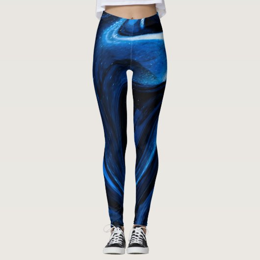 Leggings Élégance Bleue (Devant)