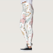 Leggings Élégance Botanique de Jardin Papillon Floral Paste (Gauche)