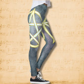 Leggings Élégance céleste : Pentagram perle