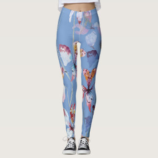 Leggings Elégance de l'orchidée sauvage : Aquarelle de luxe