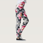 Leggings Élégance en fleurs : Impression d'harmonie florale (Droite)