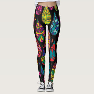 Leggings Elégance florale, arrière - plan abstrait.
