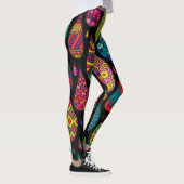 Leggings Elégance florale, arrière - plan abstrait. (Droite)