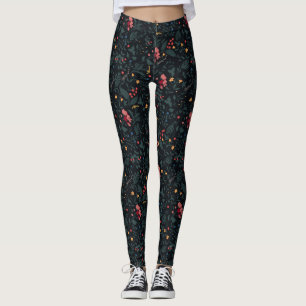 Leggings Élégance florale bouchée sur toute impression pa