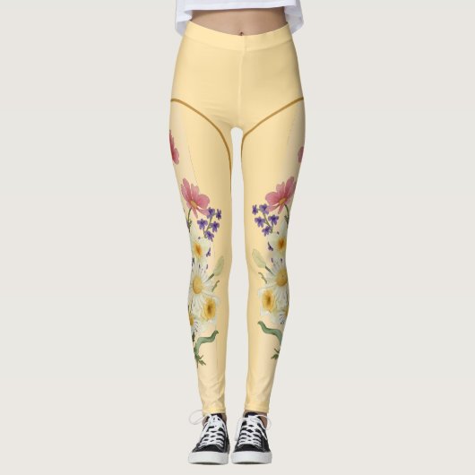 Leggings Élégance florale : floraison en harmonie (Devant)