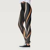 Leggings Élégance Géométrique Métallique Art Déco (Gauche)