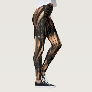 Leggings Élégance Géométrique Métallique Art Déco