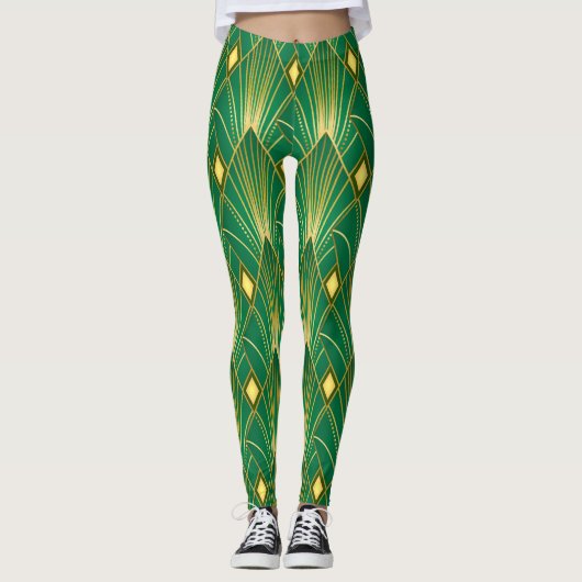 Leggings Elégance orientale : Fond d'écran Art Déco (Devant)