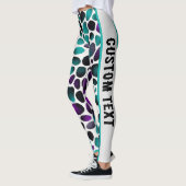 Leggings Élégance sauvage Turquoise, violet et Poster de an (Gauche)