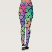 Leggings Élégant Abstrait Rainbow Scales Motif | (Dos)