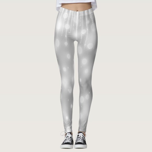 Leggings Elegant and Glitzy Gray/Grey Sparkle (Devant)