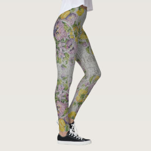 Leggings Elégant Ange Moderne Vintage Floral tendance
