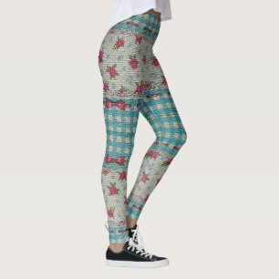 Leggings Elégant Ange Moderne Vintage Floral tendance