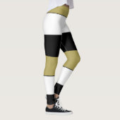 Leggings Élégant angle horizontal noir or blanc (Droite)