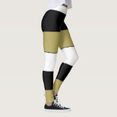 Leggings Élégant angle horizontal noir or blanc (Droite)