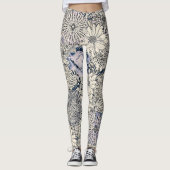 Leggings Élégant Arrière - plan Floral Abstrait Vintage | (Devant)