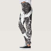 Leggings Elégant art moderne noir blanc (Gauche)