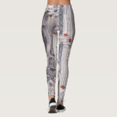 Leggings Elegant Baroque Marble Pillar & Red Ladybug Art (Dos)