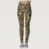 Leggings Elegant black gold tiled pattern  (Devant)