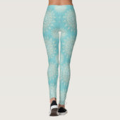 Leggings Elégant Blanc Gold Mandala Sky Blue Design (Dos)