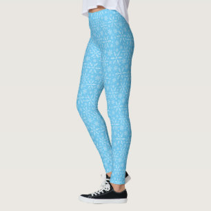 Leggings Elégant bleu Aqua Blanc Hiver Hiver Hiver Hiver Hi