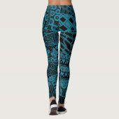 Leggings Elegant Blue Geometric Abstract | (Dos)