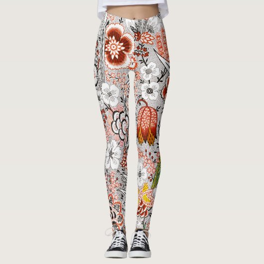 Leggings Élégant Boho Vintage Abstrait | (Devant)