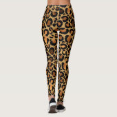 Leggings Elegant Brown Leopard Spots Wild Animal Glam (Dos)