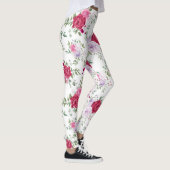 Leggings Elegant Burgundy & Lavender Floral Garden Pattern (Droite)