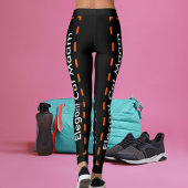 Leggings Elégant chat Maam Funny noir blanc personnalisé