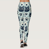 Leggings Élégant Chat Noir Chic (Dos)