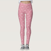 Leggings Élégant cheval blanc rose Vintage (Devant)