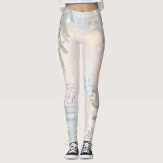 Leggings Elégant Chic Botanical Bird
