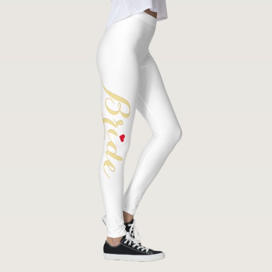 Leggings Élégant Chic Gold Bride Mariage Bachelorette Party (Droite)